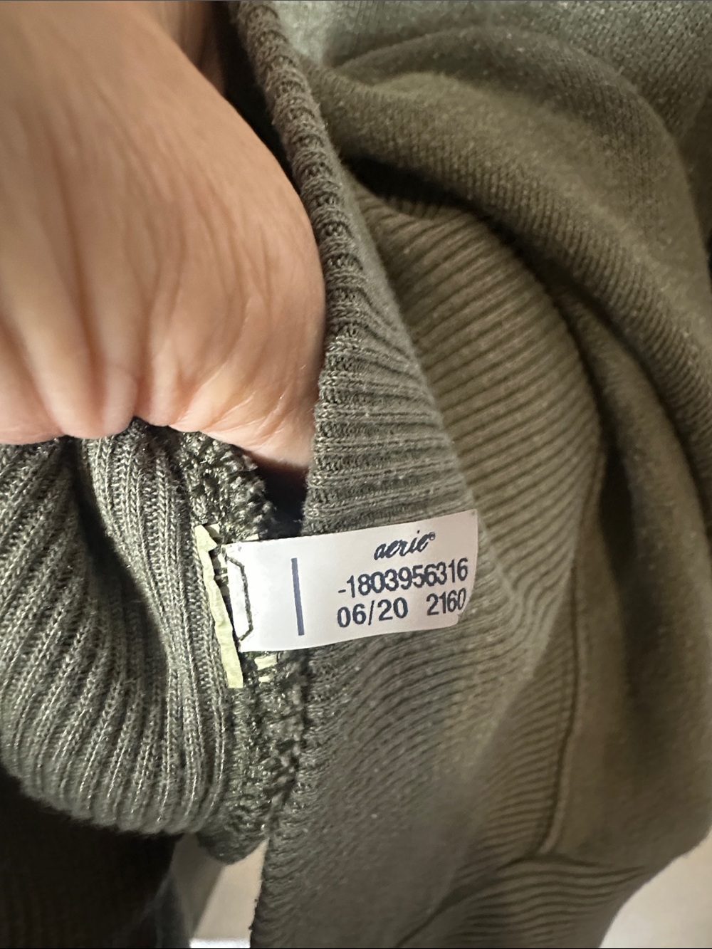 aerie Olive Green Crewneck Sweatshirt - Picture 6 of 7